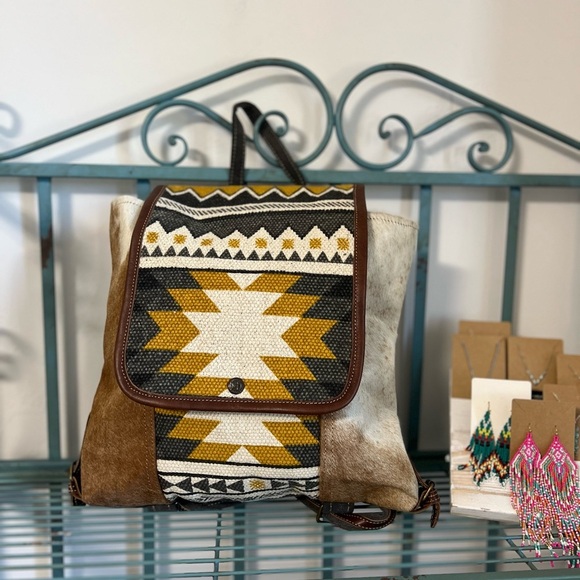 Myra Bag Handbags - 🔥💜 New Myra Bag leather cowhide Backpack Canvas rug boho western tribal School